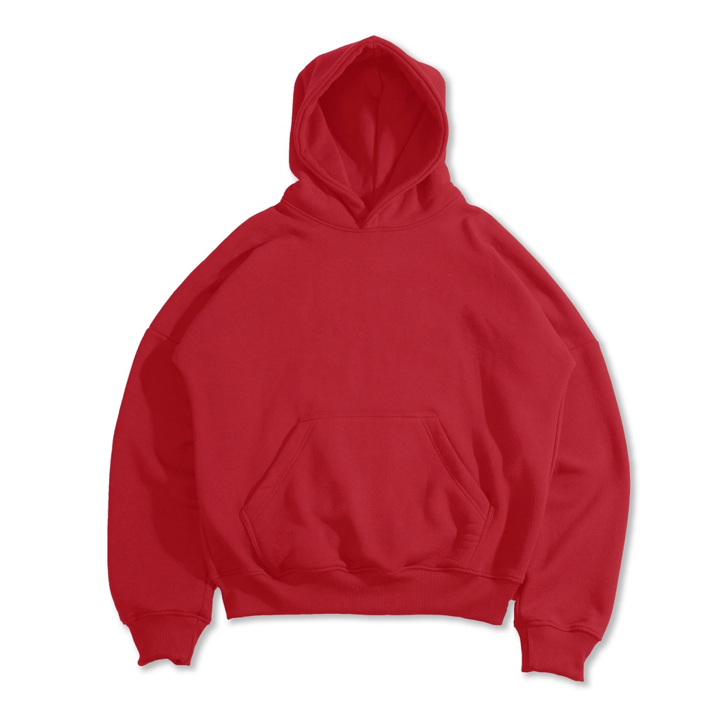 Oversized Boxy Hoodie Red Heart