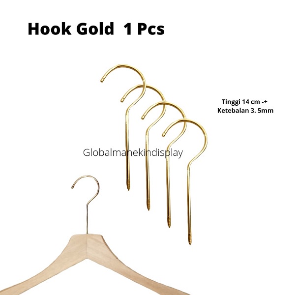 Cantolan Besi Hook Hanger Baju