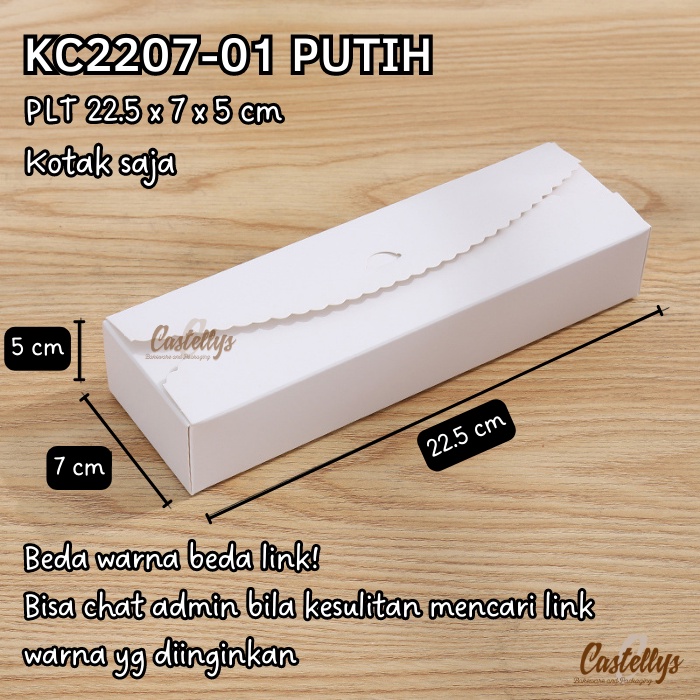 

10 pcs KC2207-01 PUTIH Kotak Dus Box KC2207-01 Kraft Kue Kering Cookies Nastar Coklat Hadiah Hampers