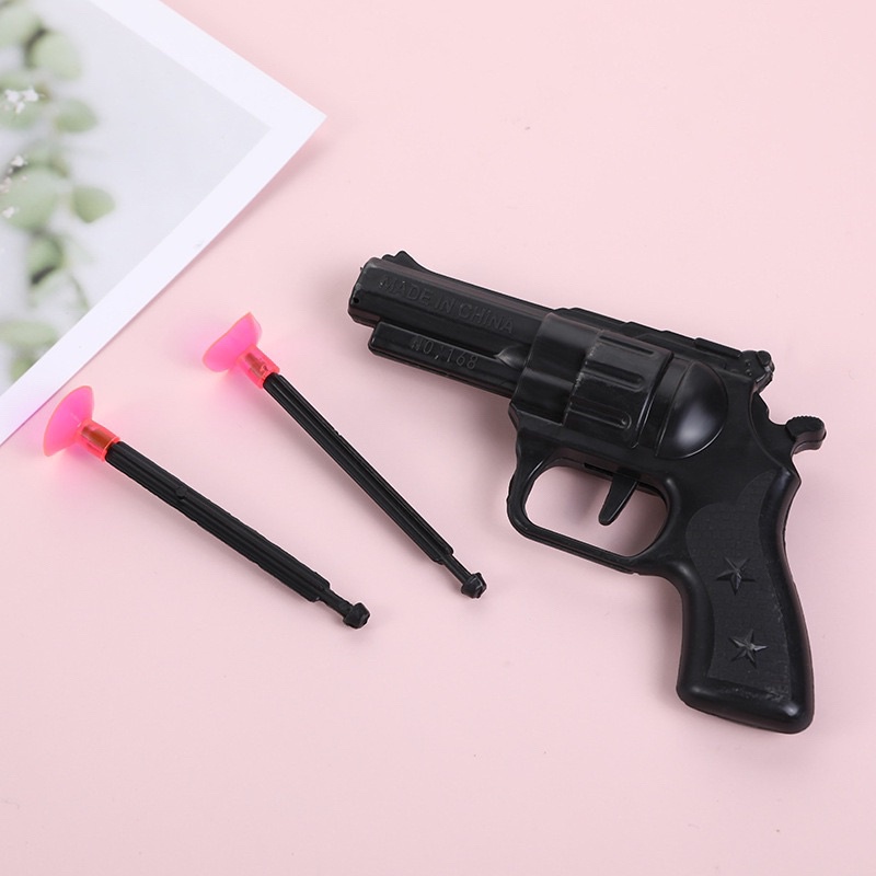 PISTOL MAINAN TEMBAK - TEMBAKAN PLASTIK HITAM / GUN TOY MINI PROMO SEN