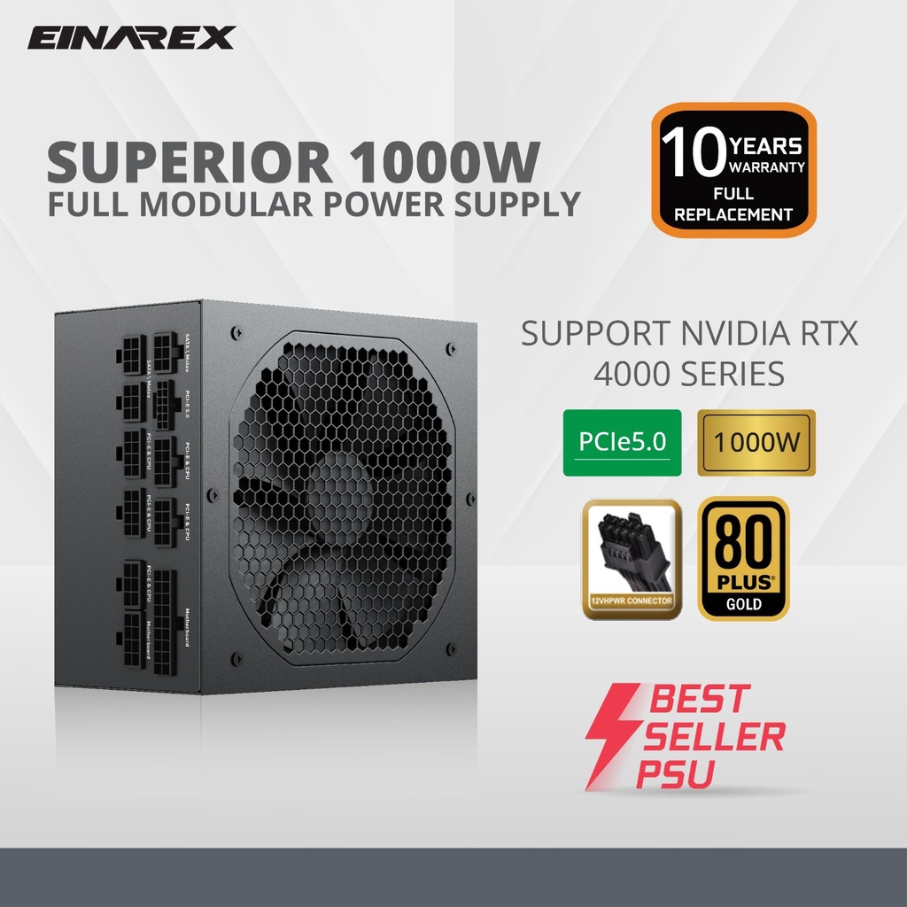 PSU EINAREX SUPERIOR 1000W 80+ Gold Fully Modular PCIe 5.0