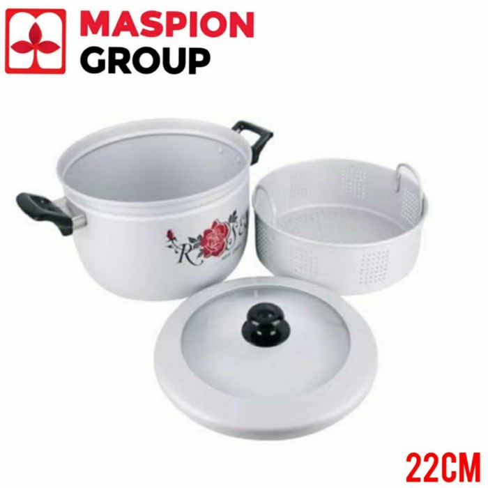 Panci Steamer Mini Low Watt 2 Susun Mpasi Set Jumbo T8G1 Terbaru Stainless Tebal Serbaguna Listrik A