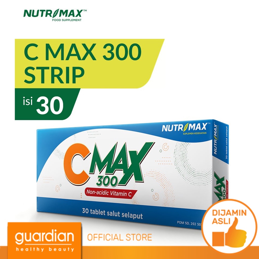 NUTRIMAX C Max 300 Vitamin C 300mg Strip (3 Strip @ 10 Tablet)