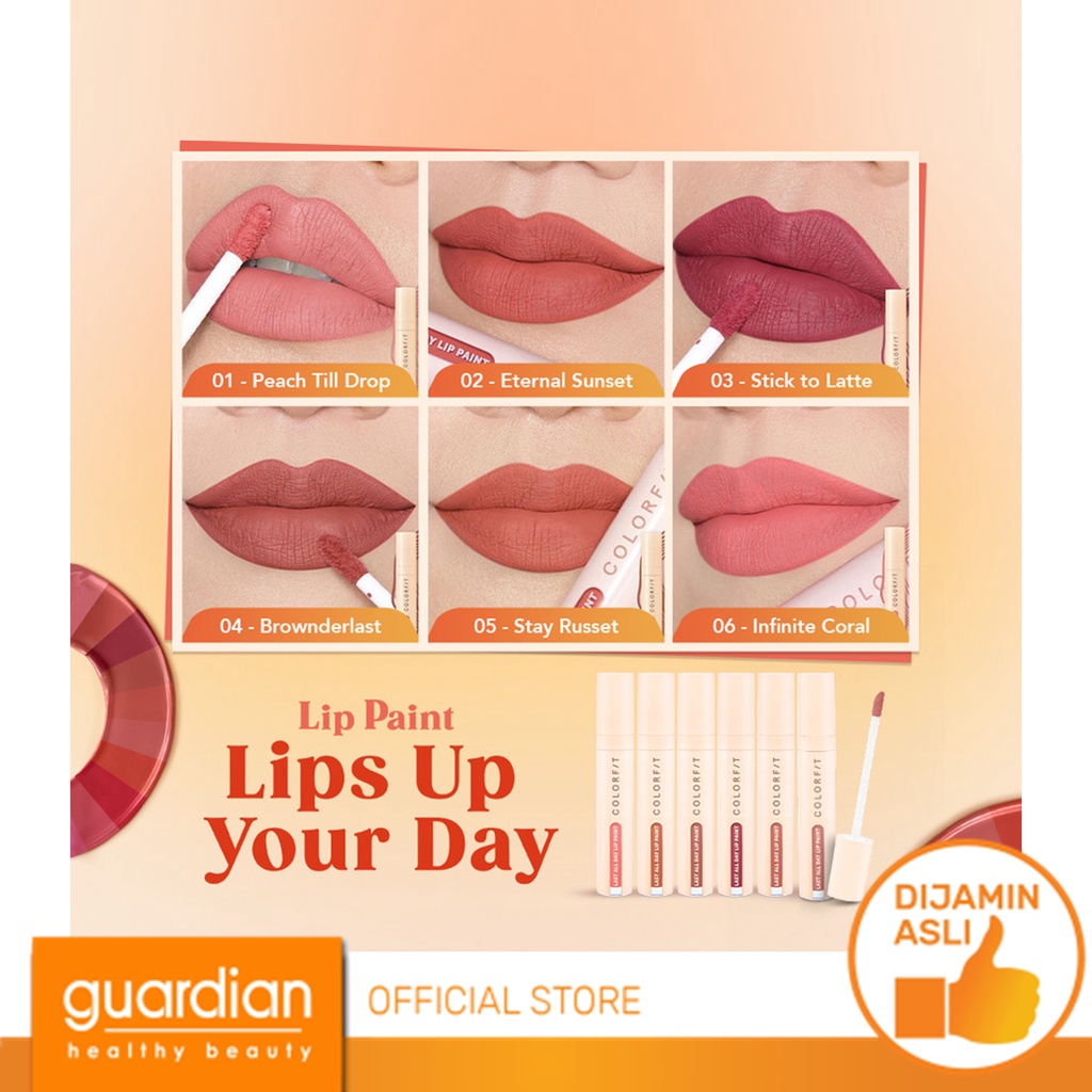 WARDAH Colorfit Last All Day Lip Paint Lip Cream - 07 Brick On 4.2g