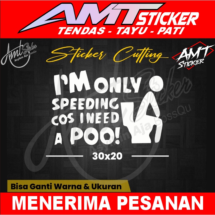 Stiker Cutting Kata Kata - Bisa Custom/Request - Sticker Nyala/Reflektif