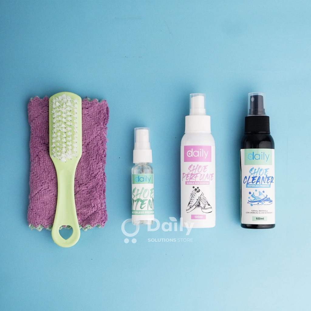 Bundling Pembersih Sepatu Daily Shoe Cleaner Pack + Shoe Perfume Sepatu Bersih Anti Bakteri dan Harum