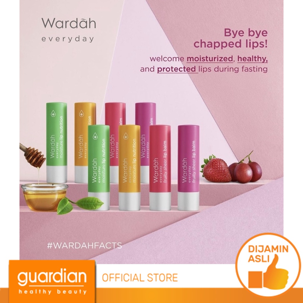 WARDAH Everyday Fruity Sheer Lip Balm 4g Pelembab Bibir - Grape