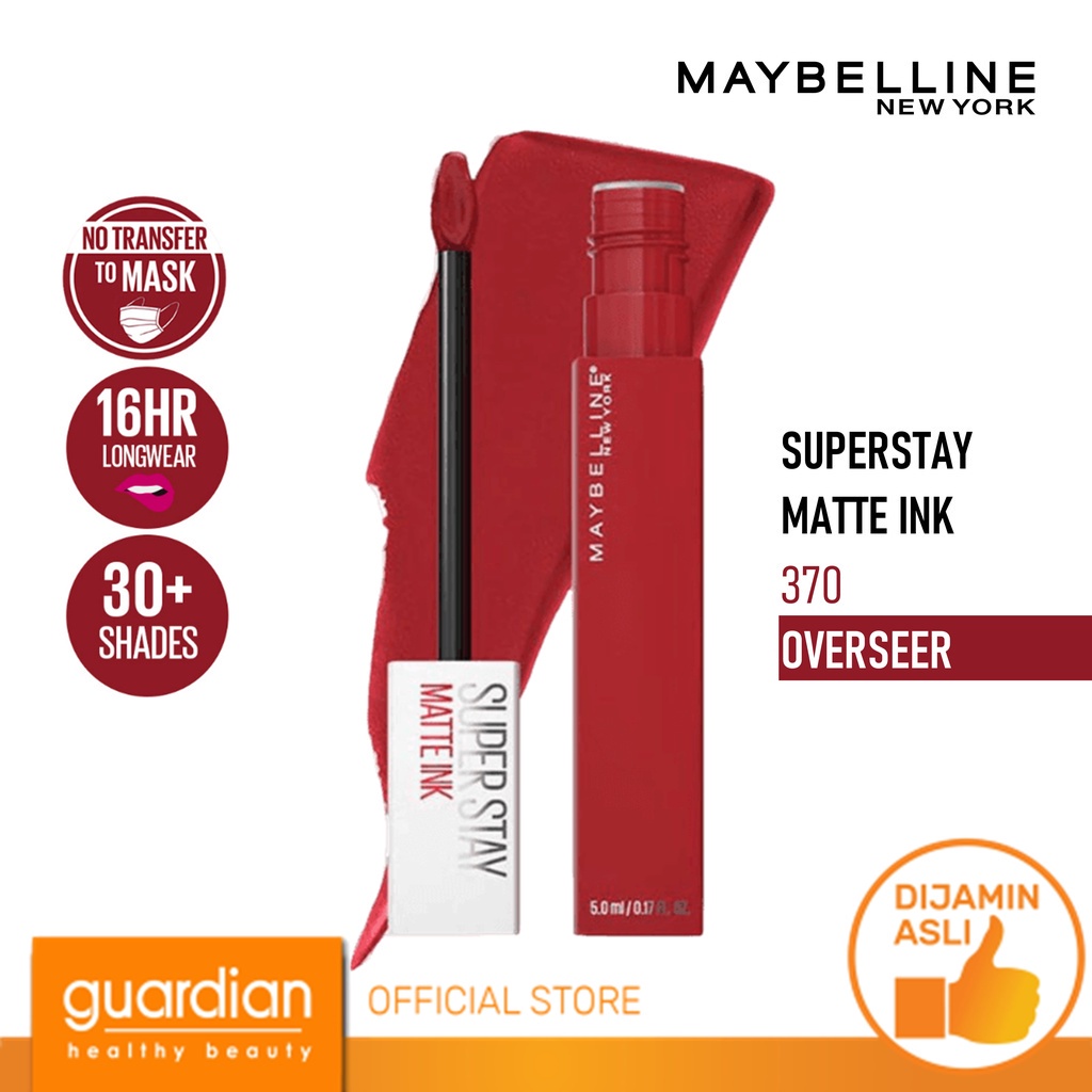 Maybelline Superstay Matte Ink - 370 Overseer / Liquid Lipstick Waterproof Transferproof