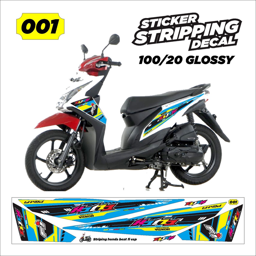 Striping variasi beat zombi 2017-2019  / decal beat zombi 2017 - 2019 / variasi honda beat fi esp