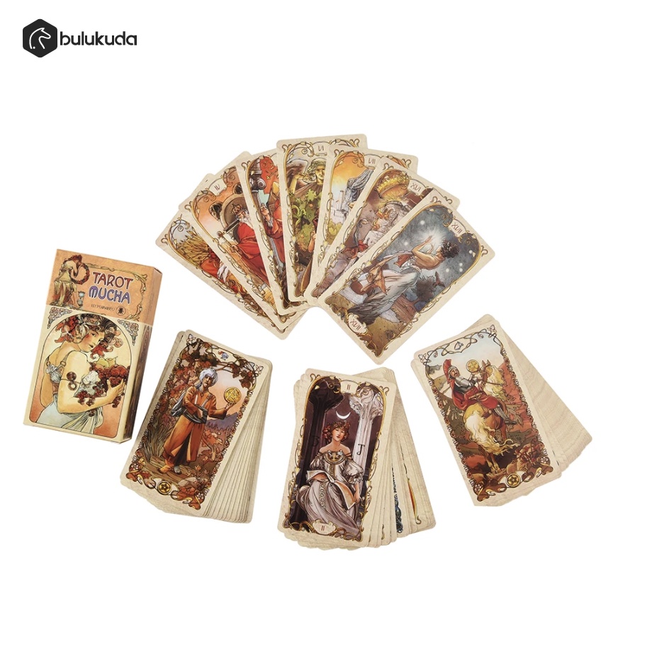 [COD] Tarot Mucha 78 Kartu English PDF Instruction Panduan