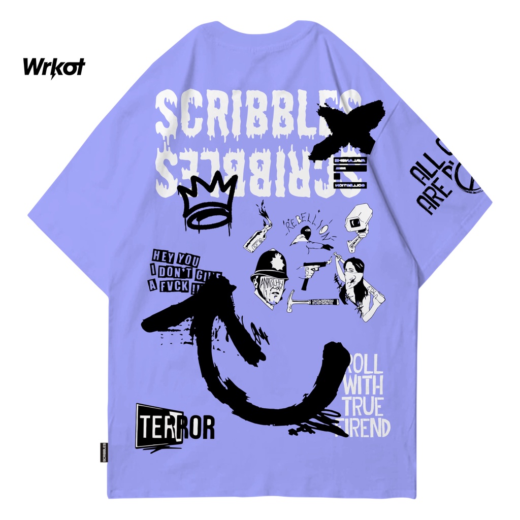 Workout Stretwear x Scribbles Kaos Oversize Original Workout Basic Aranchy