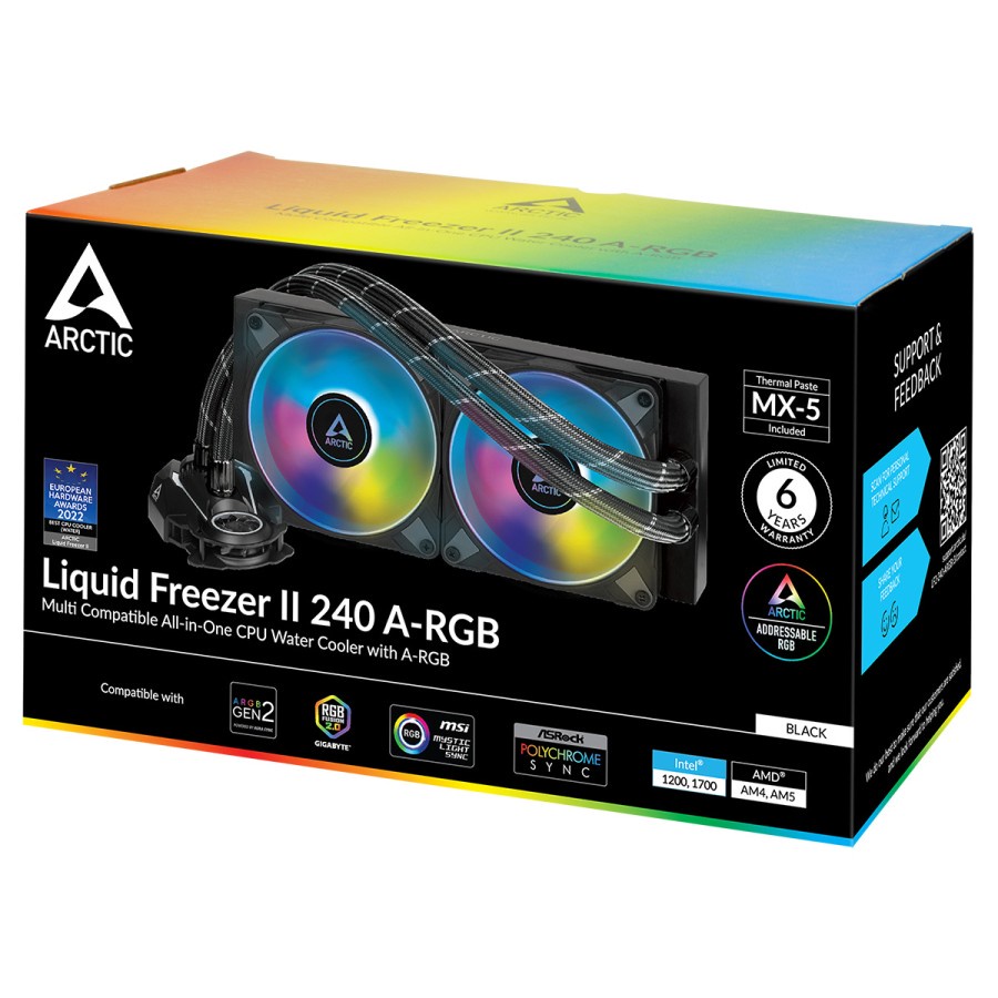 Arctic Liquid Freezer II 240 A-RGB | AIO 240mm CPU Liquid Cooler ARGB