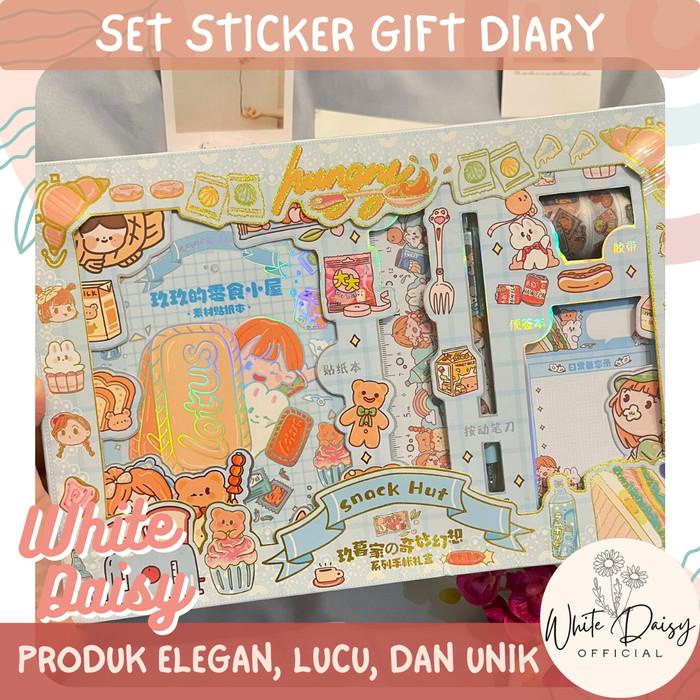 

Set sticker gift diary jurnal premium sweet snack travel hadiah anak
