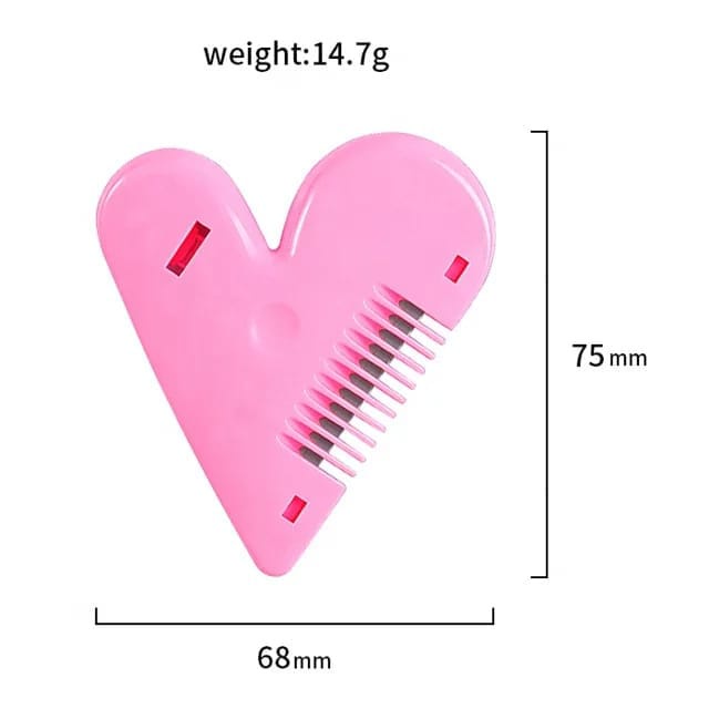 Sisir Potong Poni Anak / Cutter Sisir Simple Bentuk Hati  F985