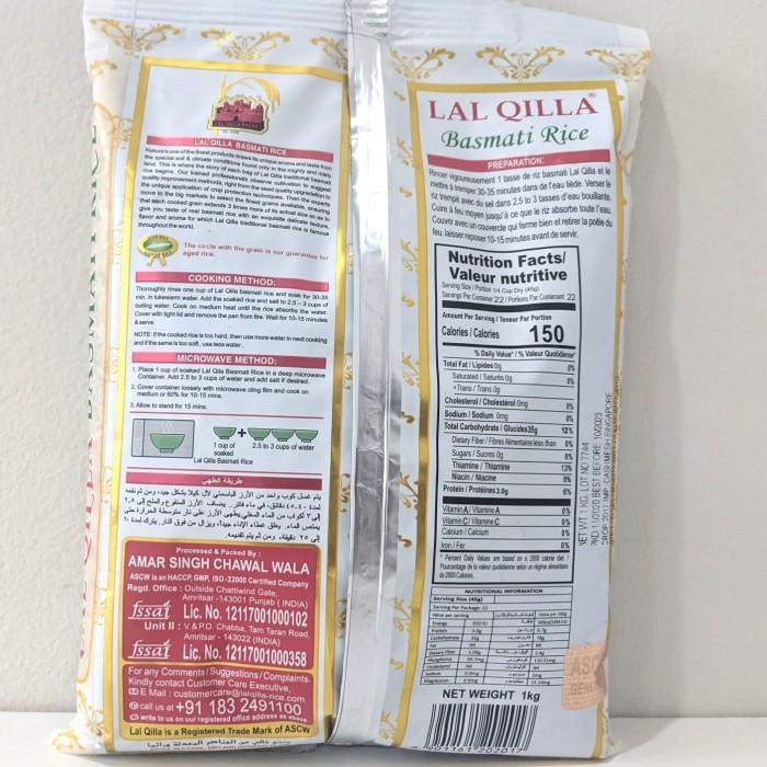

Lal Qilla Basmati Rice 1kg | Lal Qila | Lalqilla | Lalqila Beras India Best Seller