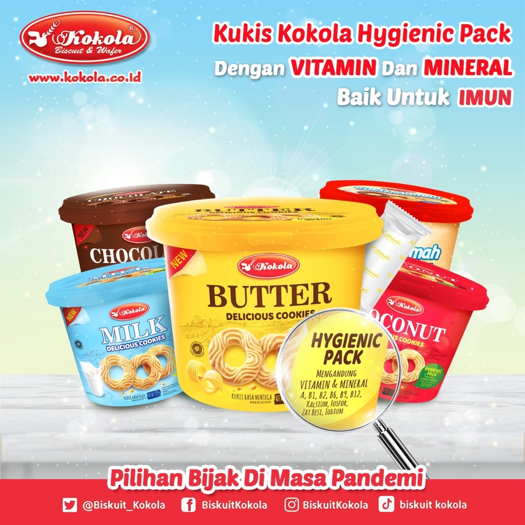 

Kokola Delicious Cookies Butter Chocolate Coconut 320GR