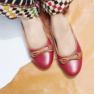 Sepatu Flat Wanita Kulit Asli Premium | BUCINI GV 104 J Leather Flat Shoes