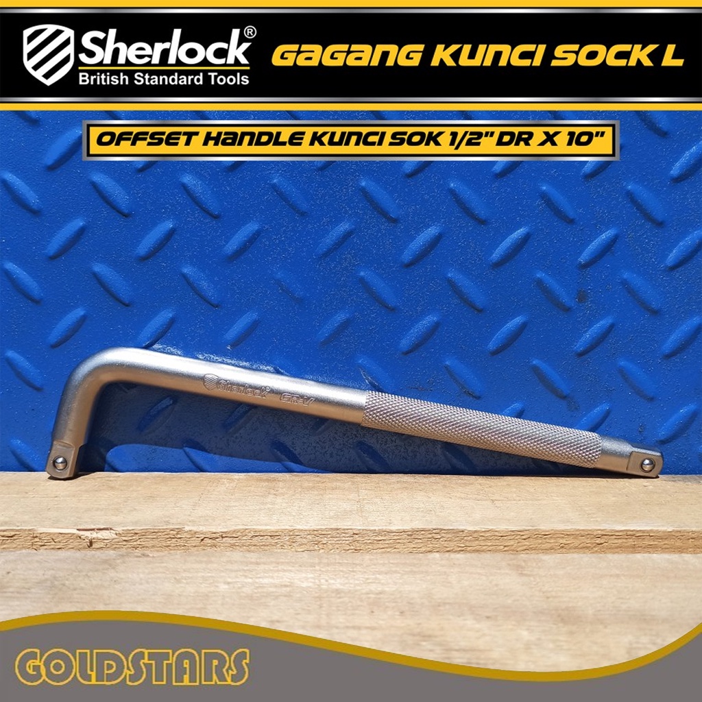 Gagang Kunci Sock L Offset Sherlock Handle Kunci Sok 1/2 &quot; DR x 10 &quot;