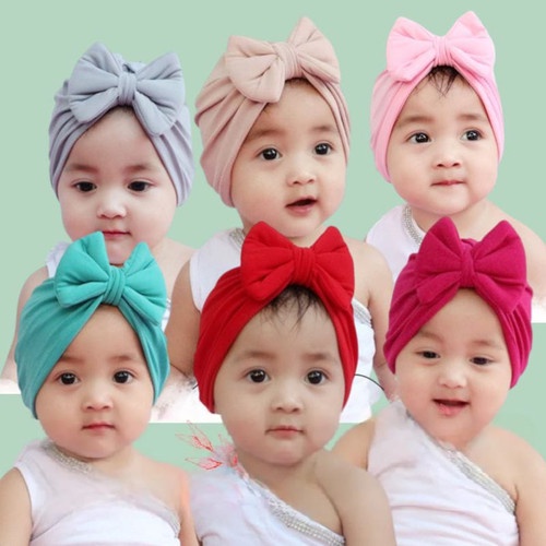 Turban anak Pita Polos / Turban anak Turban kitty packing plastik perpcs