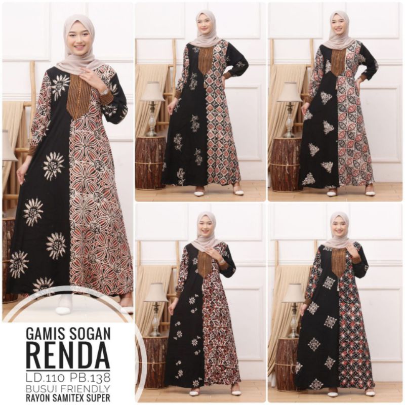 gamis klok sogan renda