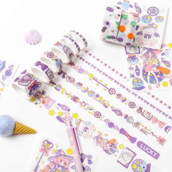 

Stiker Set Box Karakter Lucu + Roll Stiker Cute + Pulpen Cutter / Stik