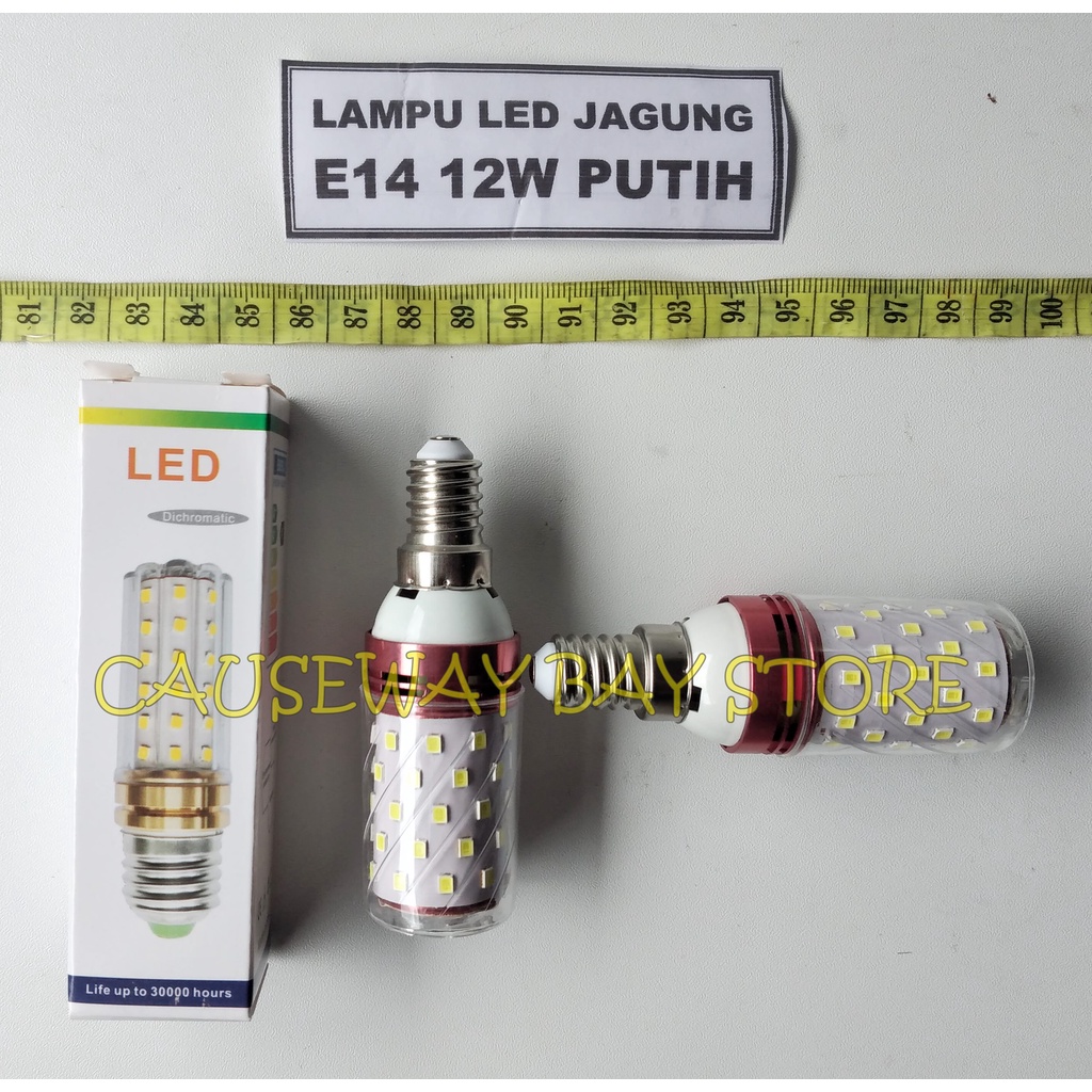 LAMPU LED JAGUNG E14 12W PUTIH
