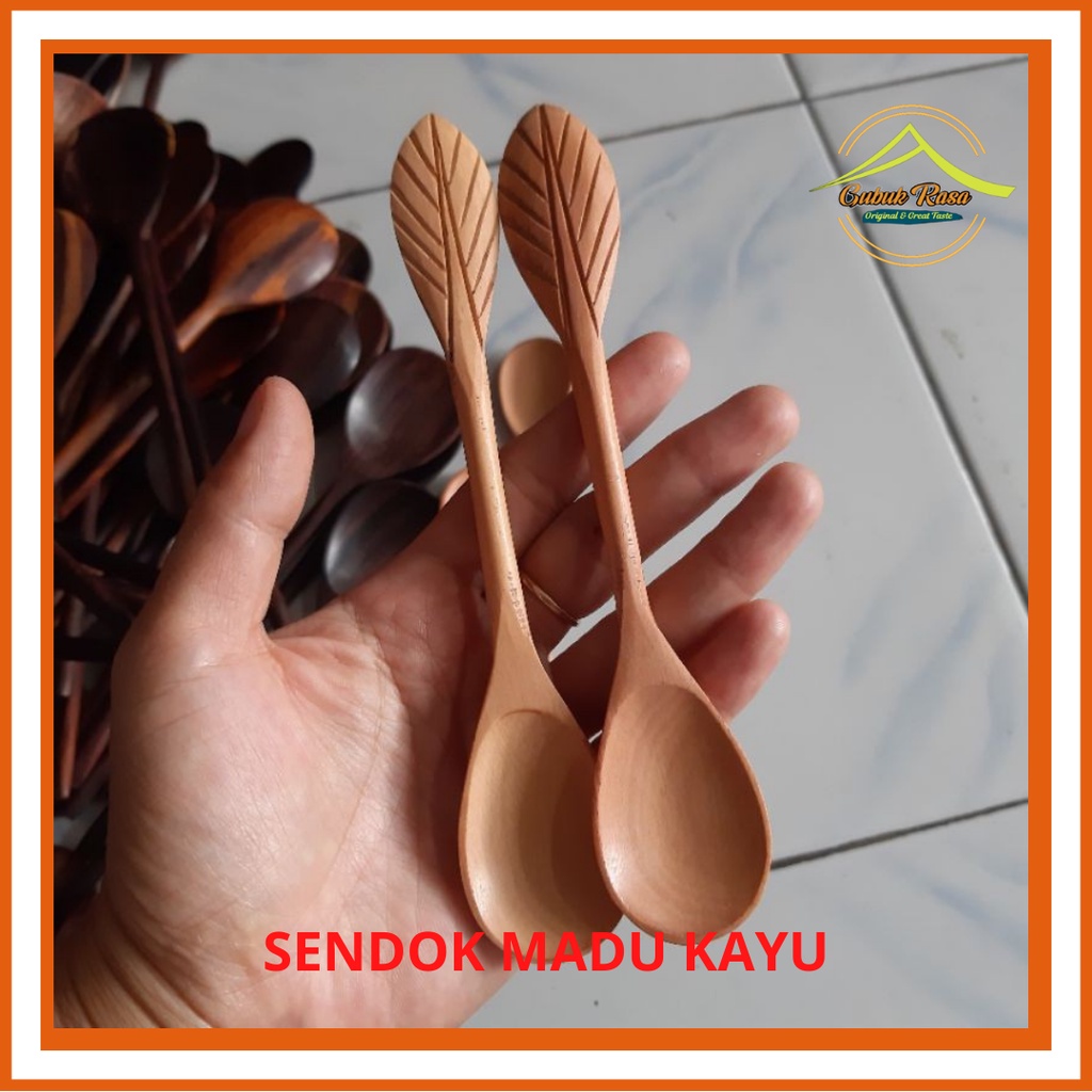 Sendok Kayu Madu/Food Grade/Furnishing Rapi/Kualitas Bagus