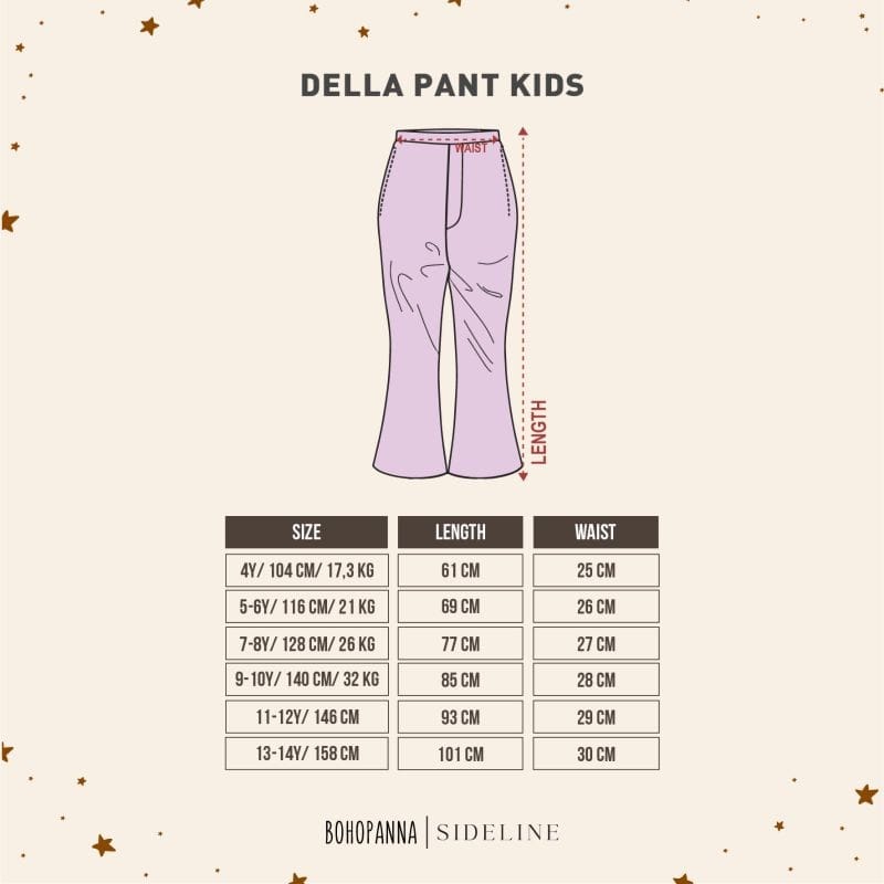 Bohopanna X Sideline Della Pants Lilac / Celana Panjang Anak &amp; Ibu