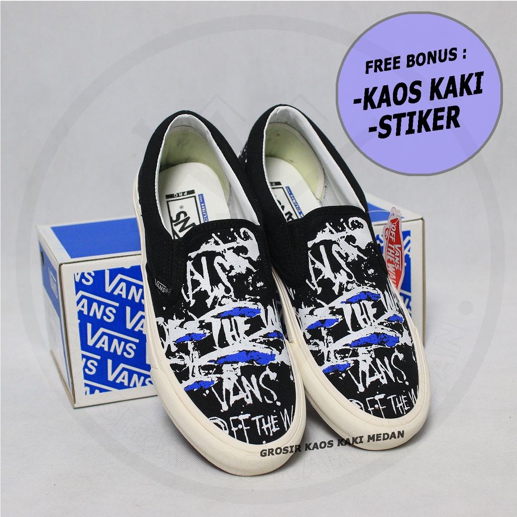 PROMO Sepatu Vans Slip on Blue Tuna