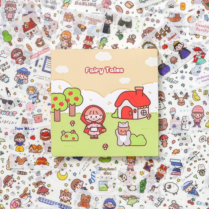 

ic] 100 lembar deco sticker box PVC cute gift kado