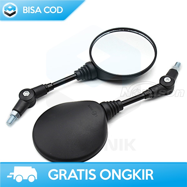 SPION MOTOR MODEL BULAT BAHAN ABS ALUMINIUM KOKOH BERKUALITAS HSJ-01