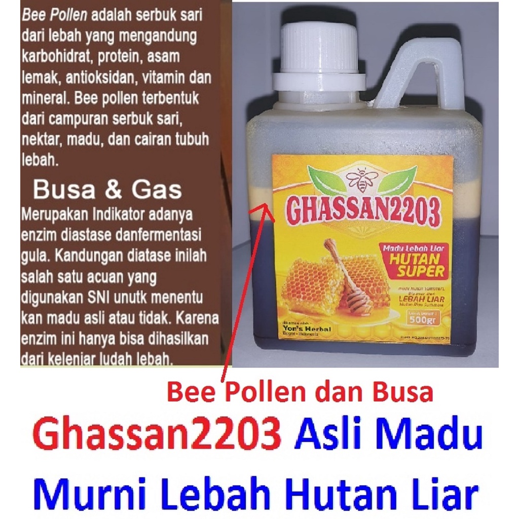 

Madu Asli Murni Lebah Hutan Liar GHASSAN2203 Premium Tanpa Campuran