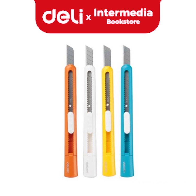 

Deli E2025 Cutter dengan pisau baja SK5 memudahkan untuk memotong dengan sistem kunci otomatis