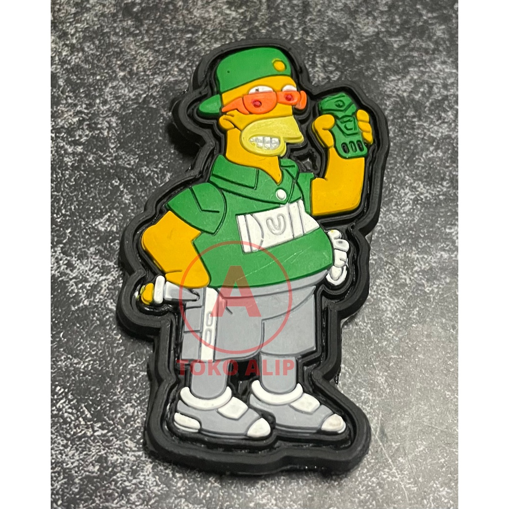 Patch The Simpson (Green Hijau) - Patch Velcro Simpson Howard - Prepetan