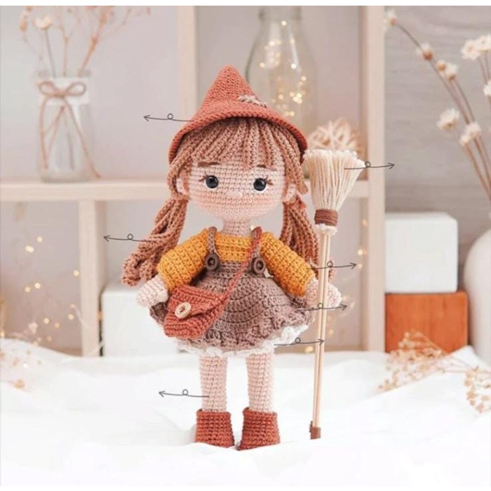 Diy Boneka Rajut Crochet Doll Diy Kit Lengkap Merajut Do It Yourself