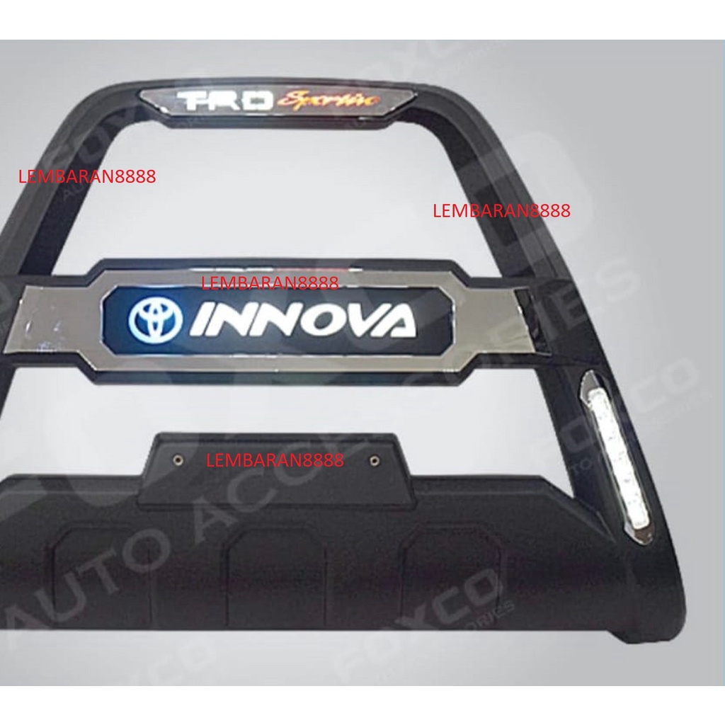 Tanduk Bumper Depan INNOVA TRD SPORTIVO With LED Model hummer