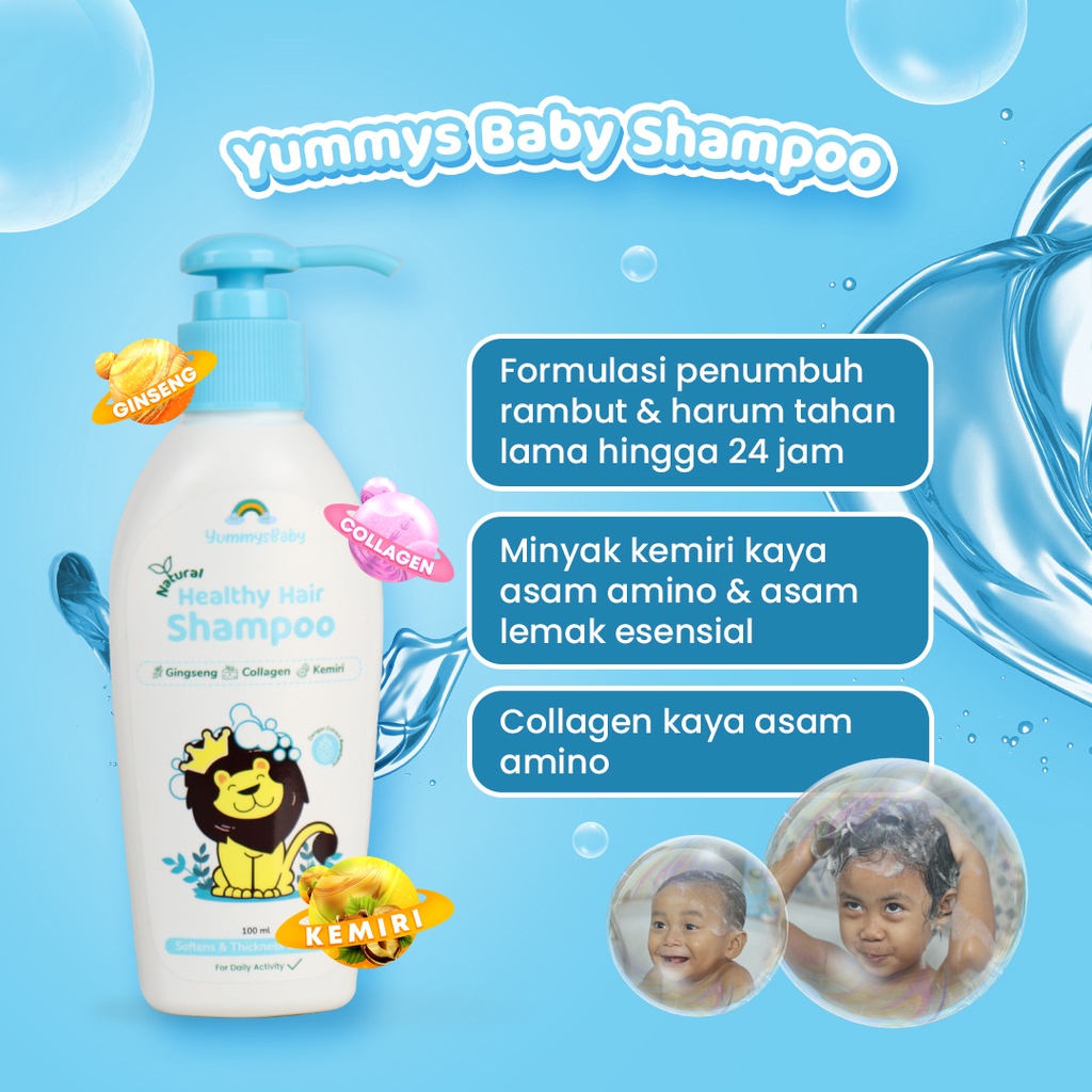 PERA646 YUMMYS BABY HAIR SHAMPOO 100 ML EXP 02 2024