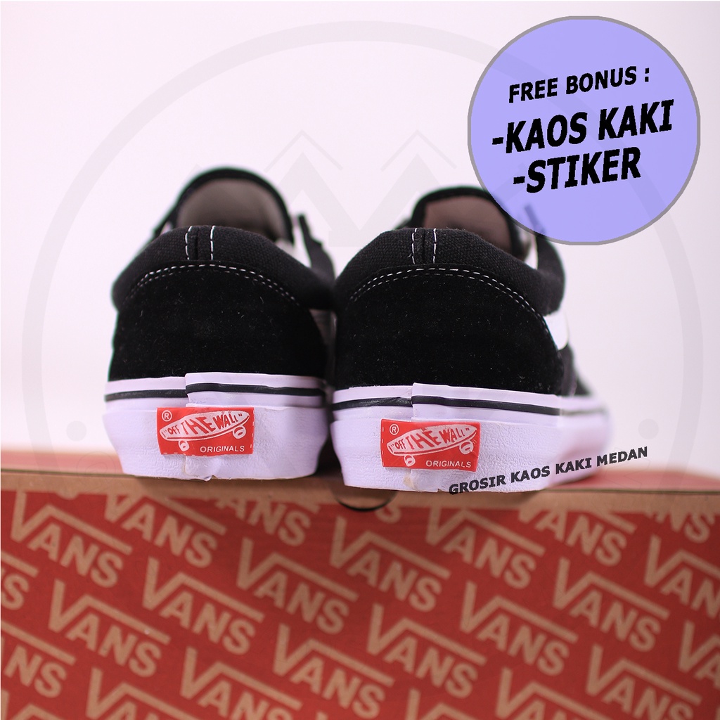 Diskon Sepatu Vans Oldskool Black White Hitam Putih