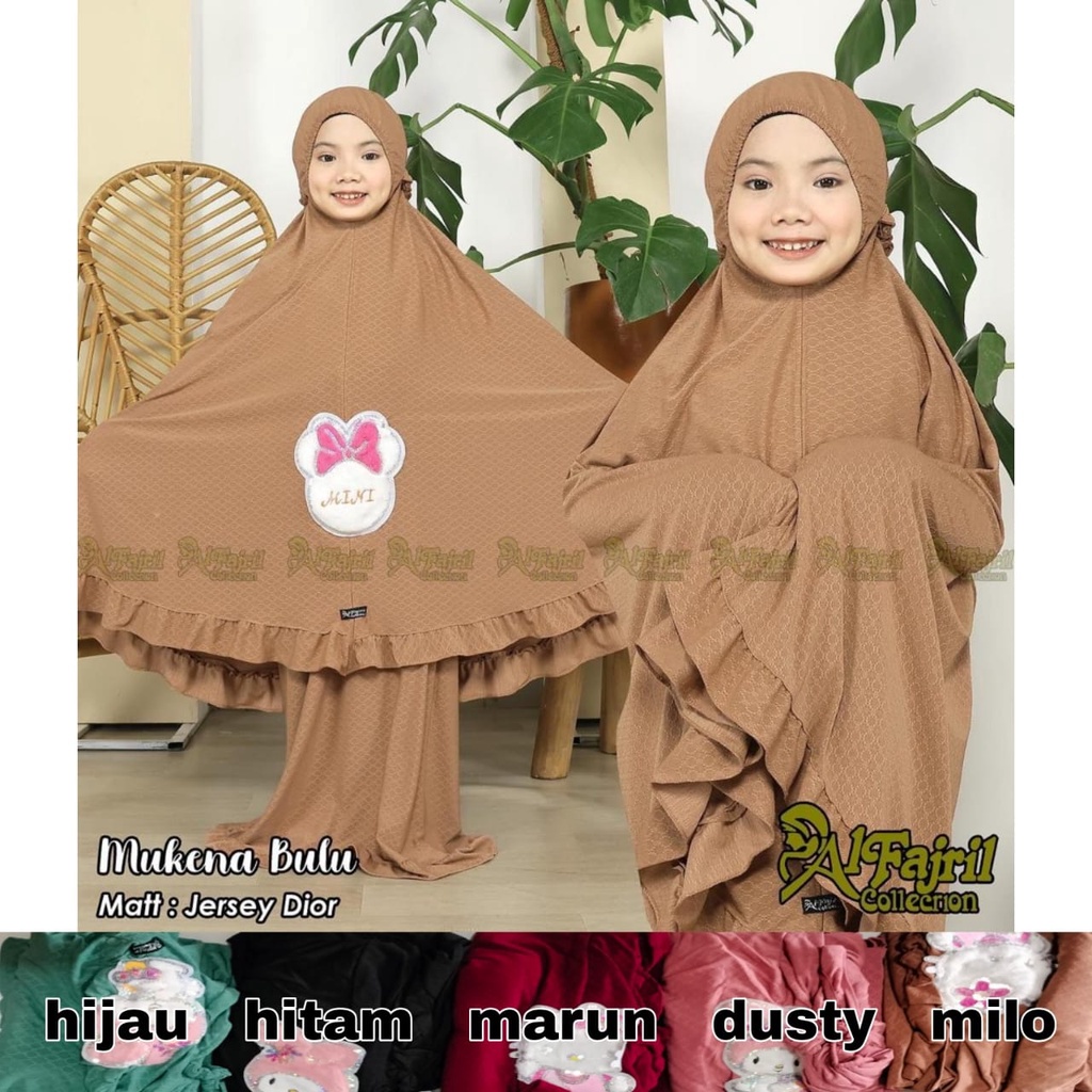 TERLARIS  MUKENA BULU MERK ALFAJRIL Mukena Anak Bali Hello Kitty / MUKENA ANAK MURAH