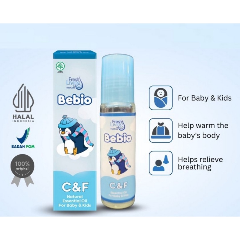 Morinz FreshLiving Bebio By Fresh Care Essential Oil 9ml - Flu Pilek Batuk Gatal Perut Kembung