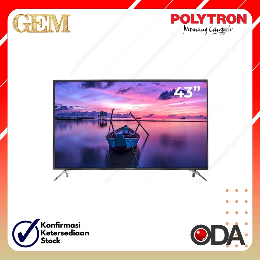 POLYTRON Led TV Digital 43 Inch 43V8953