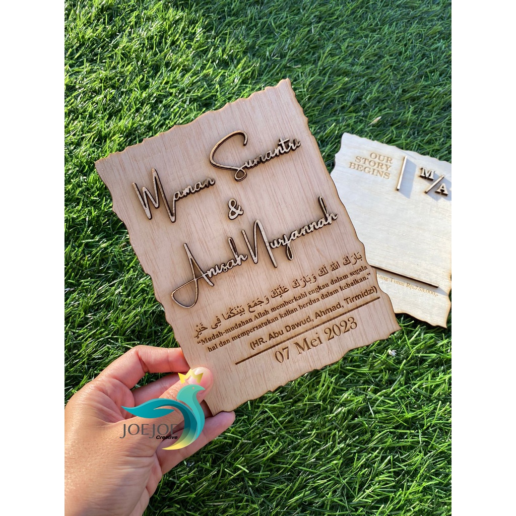 LASER NAMA CUTTING GRAFIR HURUF TIMBUL BAHAN MAHAR | BACKGROUND MAHAR TRANSPARAN MAHAR AKRILIK RUSTI