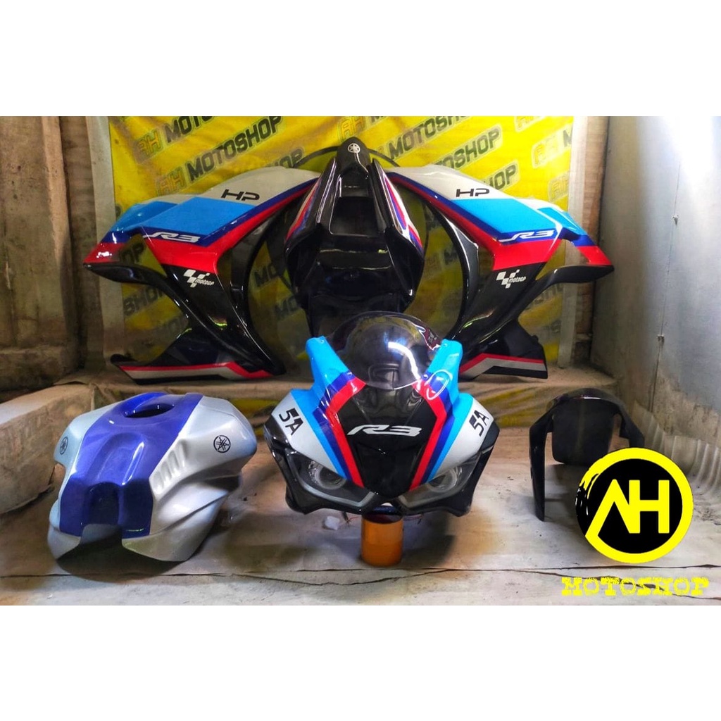 full fairing yamaha byson model r3 r25 pnp persisi Full fairing depan body belakang vixion old new b