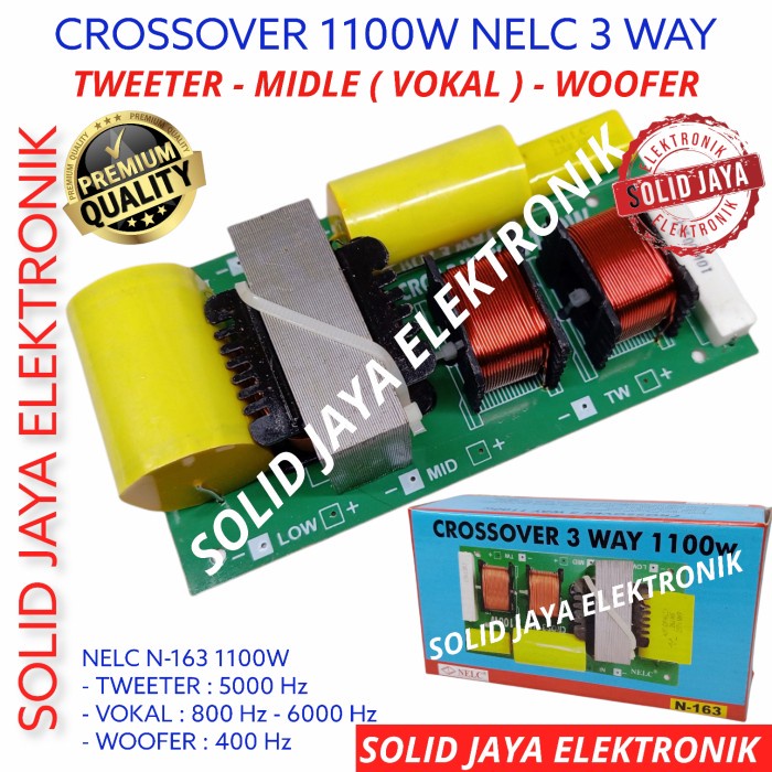 BIG SALE (PROMO) CROSSOVER 3 WAY 1100W NELC N-163 CROSSOVER PASIF 3 WAY 1100 WATT NELC