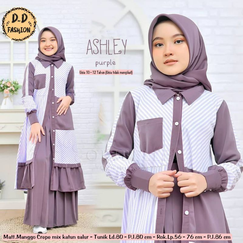 ASHLEY SET KIDS | EDISI ANAK | TUNIK & ROK | 6 WARNA