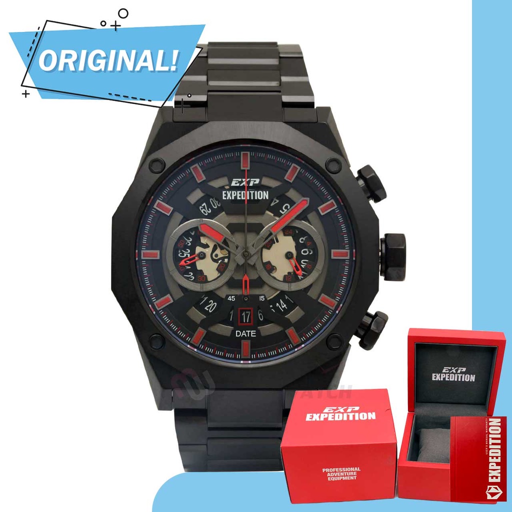 Jam Tangan Pria Analog Expedition 6834MC E6834 E 6834 MC 6834 MCBIPBARE Original Garansi Resmi