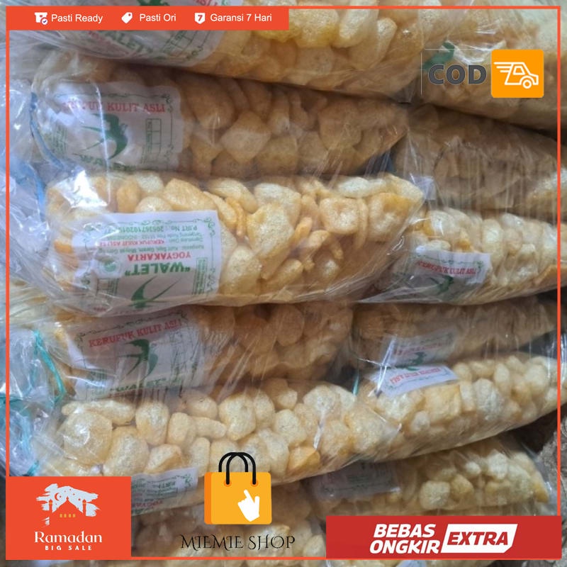 

Kerupuk kulit asli/kerupuk sayur /krecek 250gram. - TanpaDus