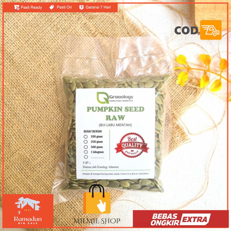 

Biji Labu Mentah / Raw Pumpkin Seed - 250 gram