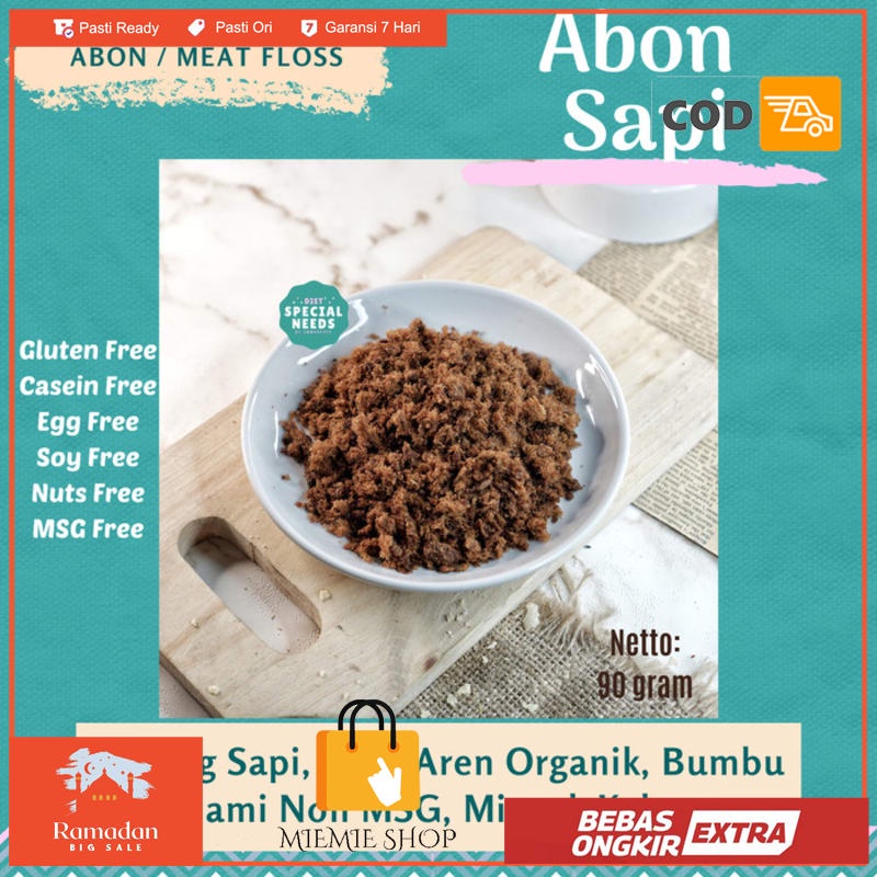 

Abon Sapi Gula Aren Organik 100g - MSG Free - Diet Special Needs