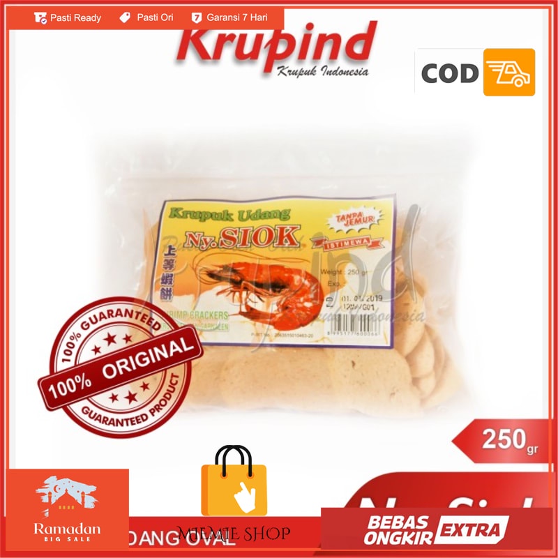 

Kerupuk Udang Ny Siok - Krupuk Udang Ny Siok Oval 250gr - Krupind